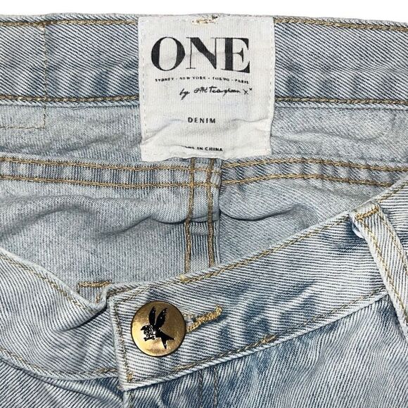 One x One Teaspoon Lonely Boys Light Wash Distressed Denim Jeans Relaxed Sz 27 - Picture 3 of 10